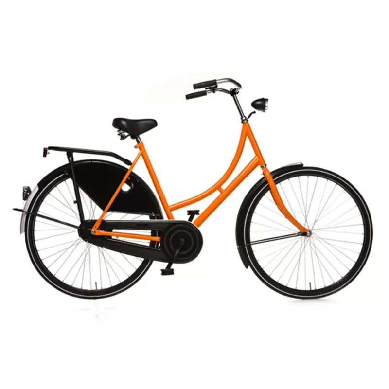Avalon Oma Export D57cm. Kleur oranje. Uitvoering remnaaf. Met oa witte lijn banden, zwarte alu 635 velgen, linnen jasbeschermers, spaak 13 , Hesling kettingkast, Thun trapas, Humpert stuur , MADE IN HOLLAND. Favoriet