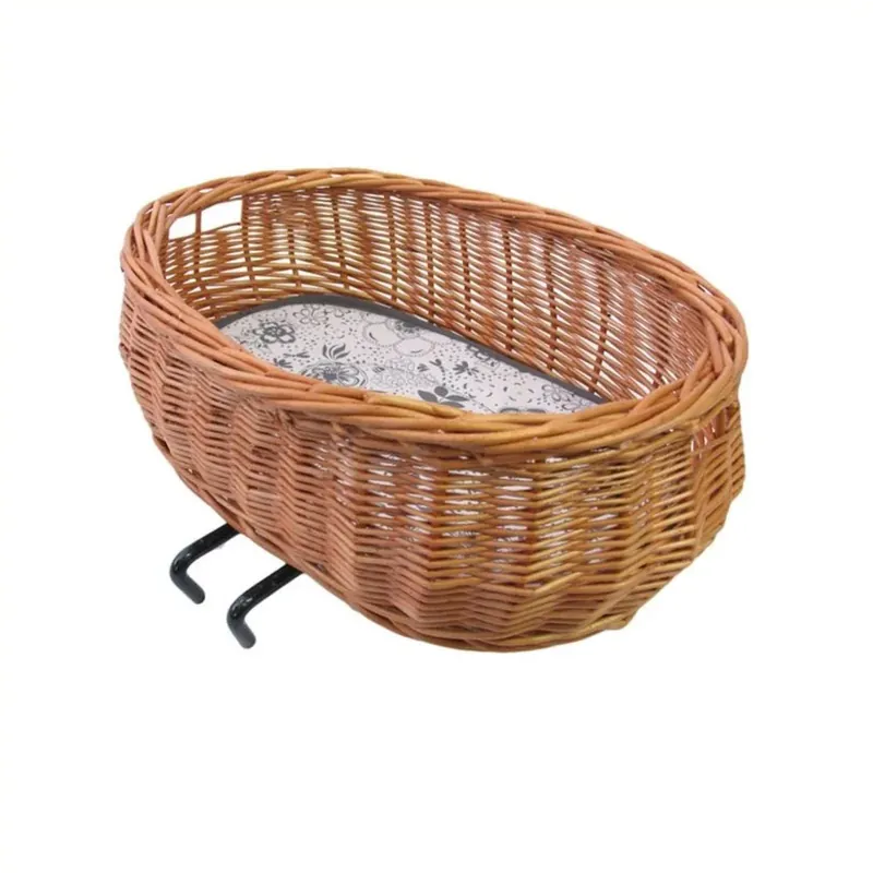 Basil Pluto, dierenfietsmand, riet, ovaal, voorop, afneembaar, compleet met in lengte verstelbare
draagbeugel,onder mand gemonteerd, met aluminium balhoofdbuishouder EDO oversize XL (voor 30-
50mm diameter), incl. kussentje, zonder koepel 73007, nature... Hete Deal