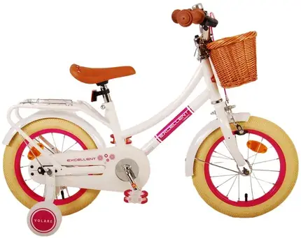 Nu Kopen Volare Excellent Kinderfiets - Meisjes - 14 inch - Wit